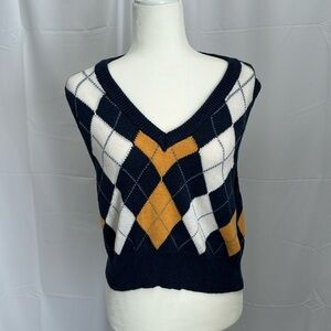 American Eagle Argyle  Sweater‎ Vest size Large